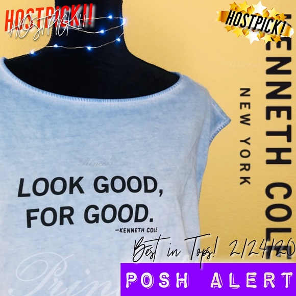 🤩Kenneth Cole 'Look Good For Good' Side-Tie Tee - Picture 3 of 8